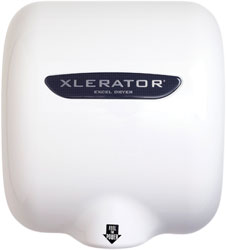 XL-BW-208-277 Xlerator Hand Dryer, White Plastic Cover, 208-277v